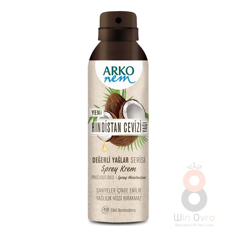 Arko Nem Değerli Yağlar Hindistan Cevizi Sprey Krem 150 ml