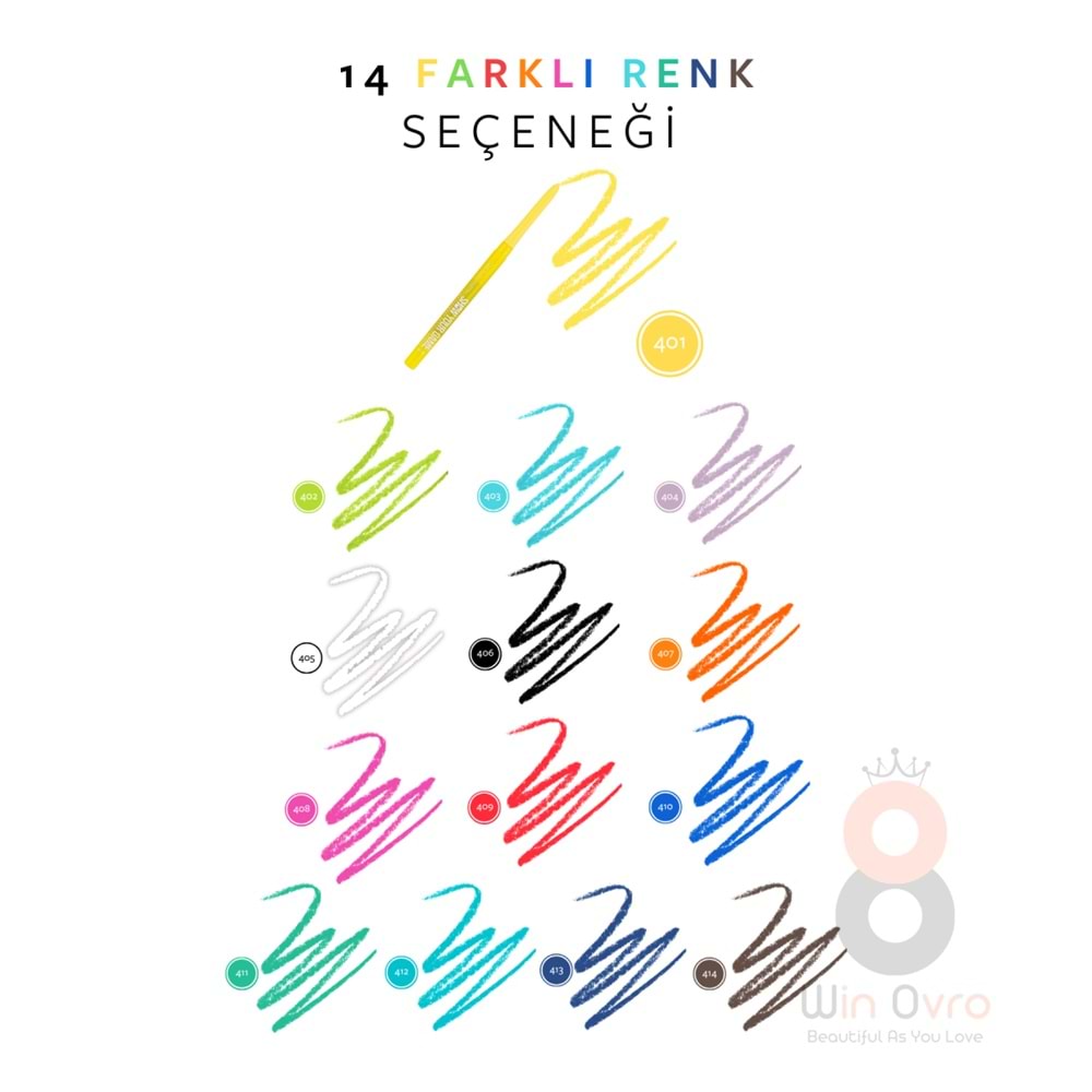 Pastel Show By Pastel Show Your Game Waterproof Gel Eye Pencil - Suya Dayanıklı Jel Göz Kalemi 401