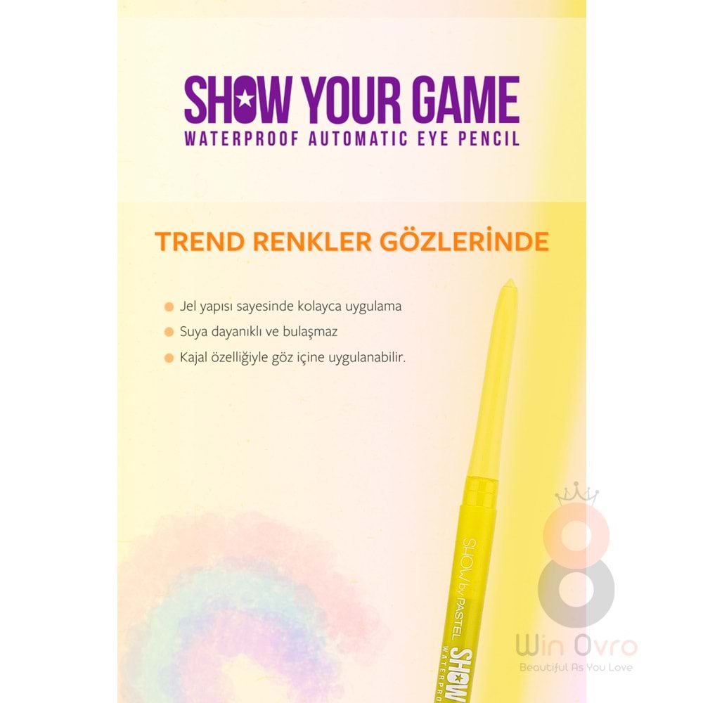 Pastel Show By Pastel Show Your Game Waterproof Gel Eye Pencil - Suya Dayanıklı Jel Göz Kalemi 401