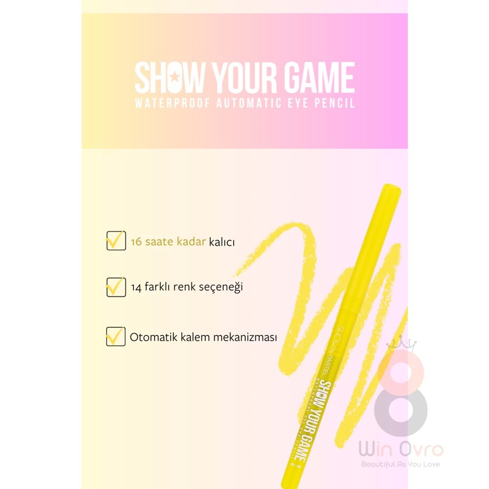Pastel Show By Pastel Show Your Game Waterproof Gel Eye Pencil - Suya Dayanıklı Jel Göz Kalemi 401