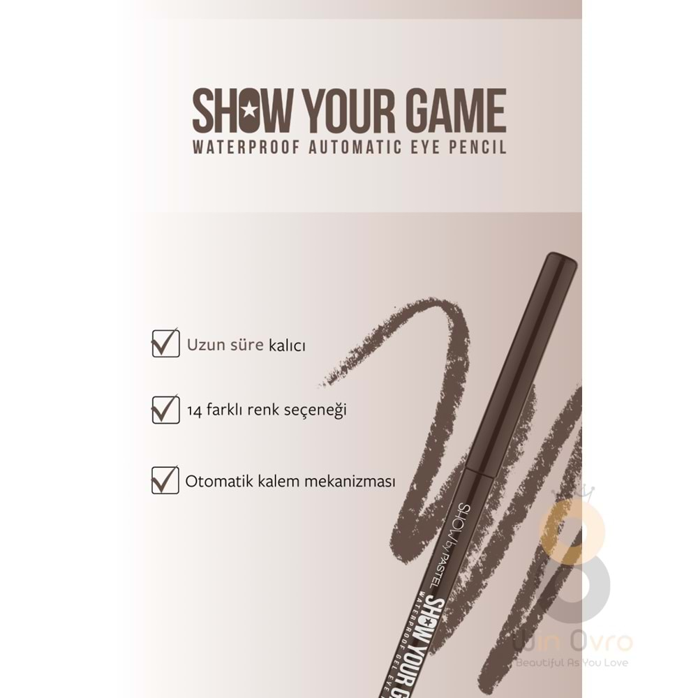 Pastel Show By Pastel Show Your Game Waterproof Gel Eye Pencil - Suya Dayanıklı Jel Göz Kalemi 414