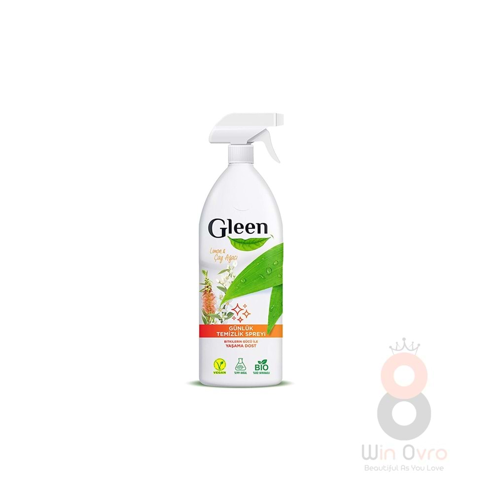 Gleen Organik Içerikli Vegan 1 Lt Limon-çay Ağacı Sprey Yüzey Temizleyici
