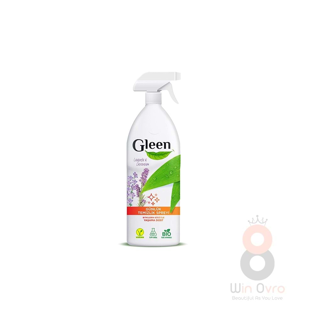 Gleen Organik Içerikli Vegan 1 Lt Lavanta-geranium Sprey Yüzey Temizleyici