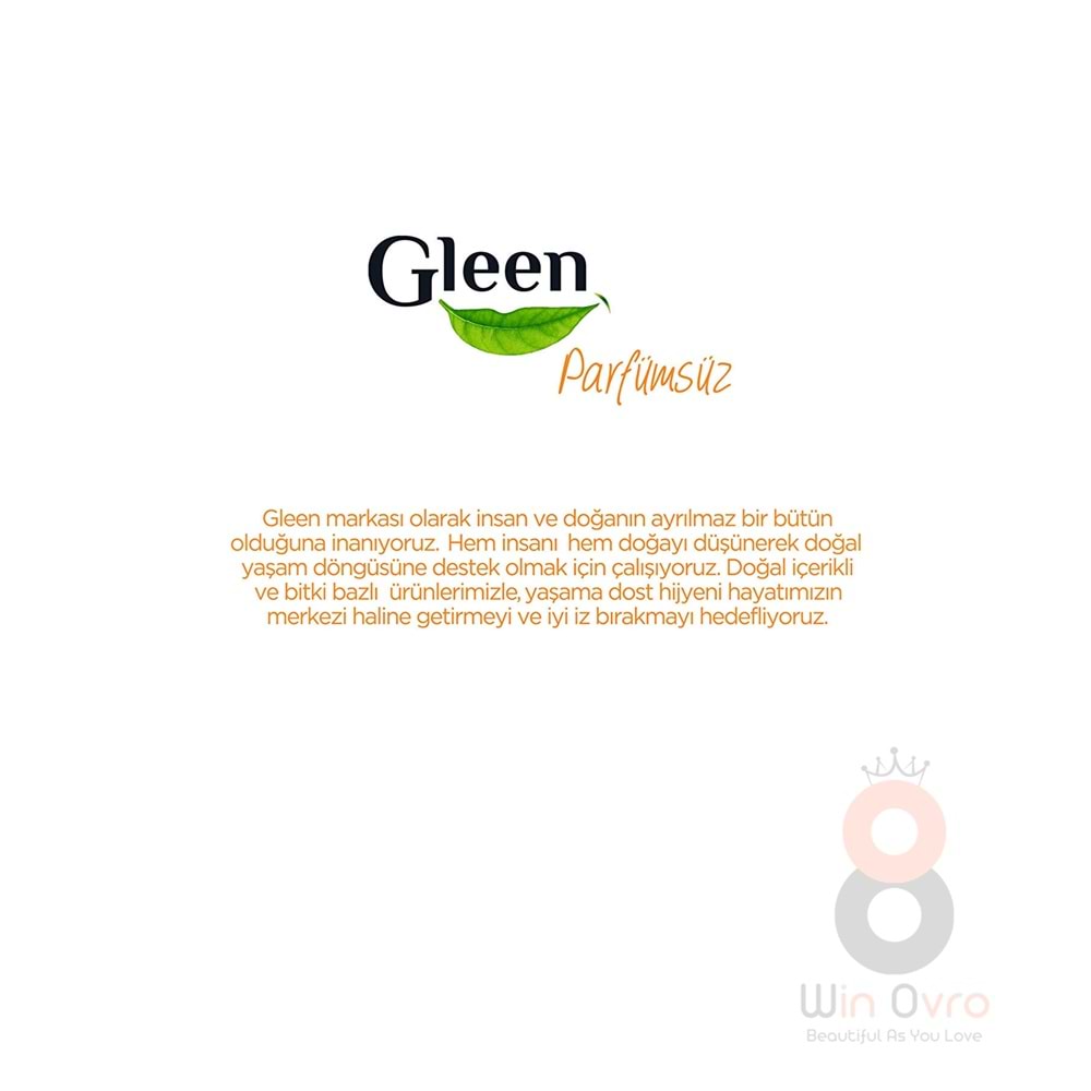 Gleen Organik Içerikli Vegan 1 Lt Parfümsüz Sprey Yüzey Temizleyici