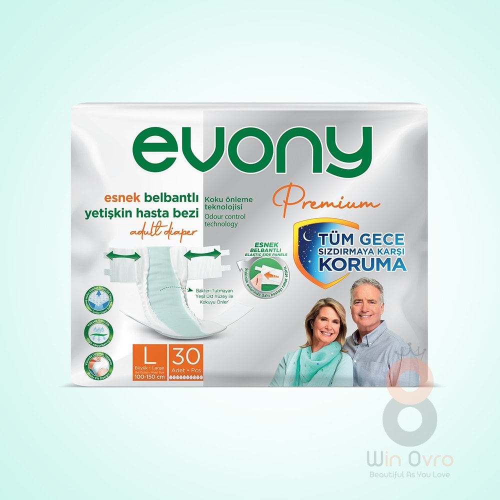 Evony Premium Yetişkin Bezi Large 30 Adet