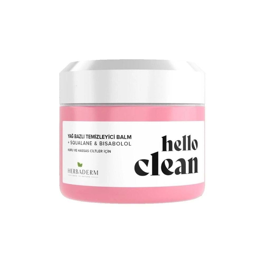 Herbaderm Hello Clean Kuru ve Hassas Ciltler Yağ Bazlı Temizleyici Balm