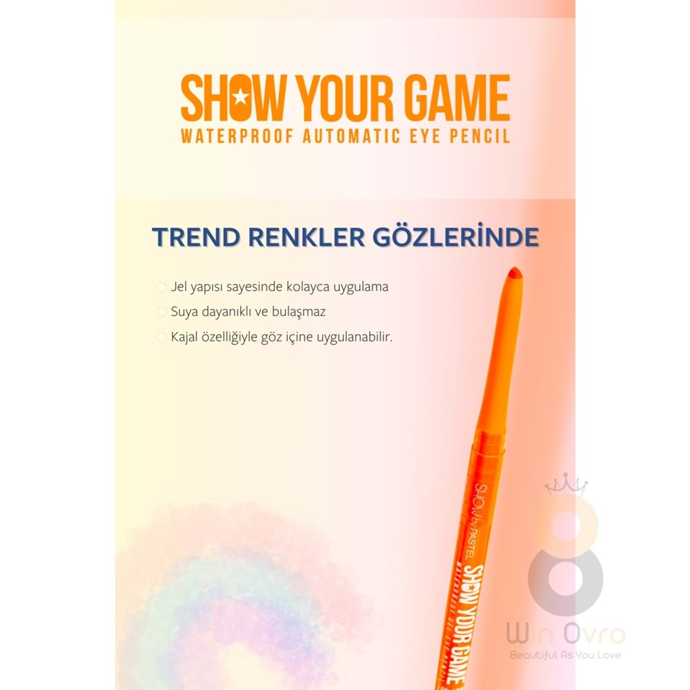 Show By Pastel Show Your Game Waterproof Gel Eye Pencil - Suya Dayanıklı Jel Göz Kalemi 407 0.28 g