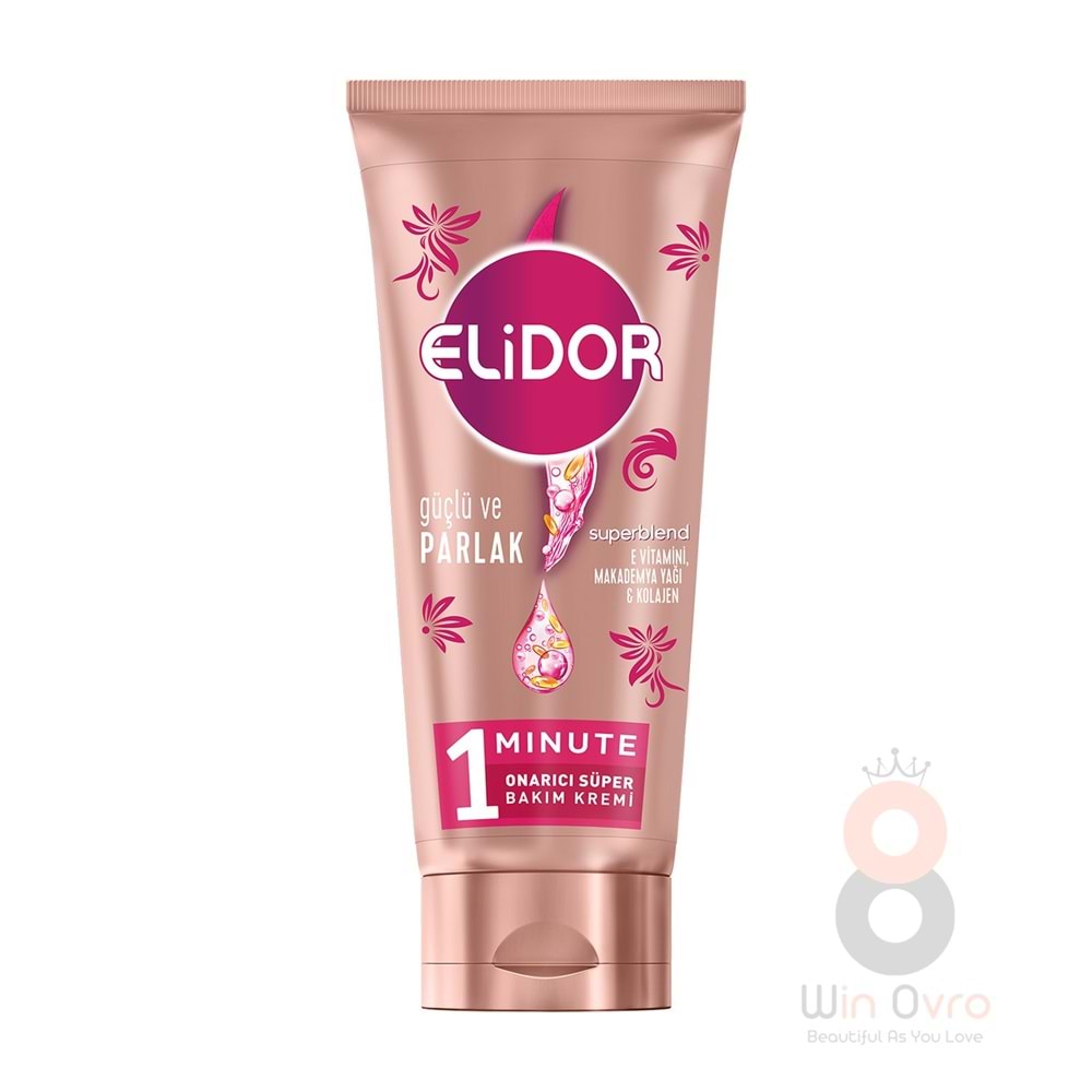 Elidor 1 Minute Onarıcı Süper Saç Bakım Kremi Güçlü ve Parlak 170 ml