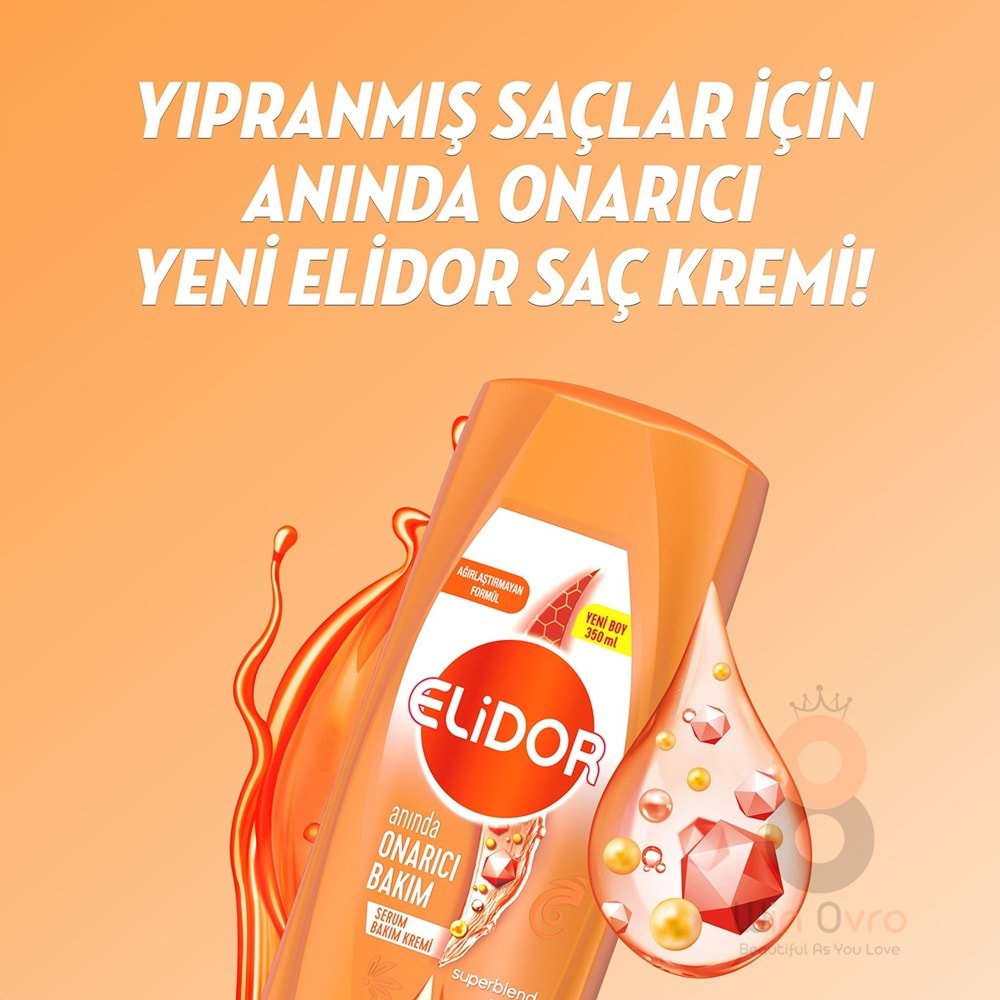 Elidor Superblend Serum Saç Bakım Kremi Anında Onarıcı Bakım C Vitamini Keratin & Seramid 350 ml