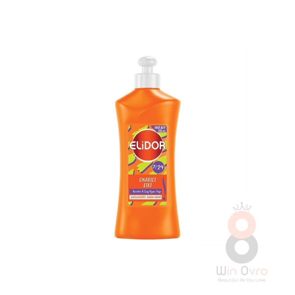 Elidor 7/24 Şekillendirici Saç Bakım Kremi Onarıcı Etki Keratin & Çay Ağacı Yağı 265 Ml