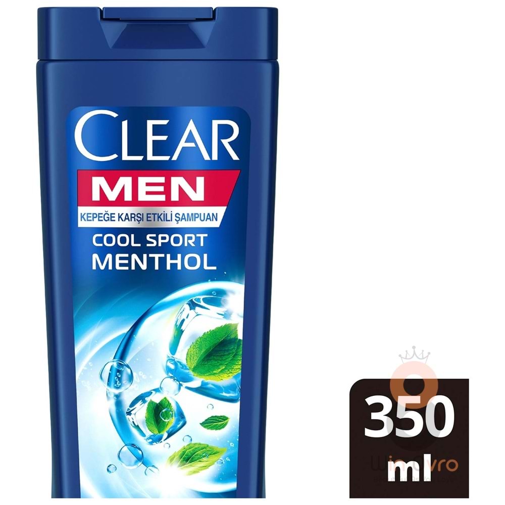 Clear Men Kepeğe Karşı Etkili Şampuan Cool Sport Menthol Ferahlatıcı Mentol Etkisi 350 ml