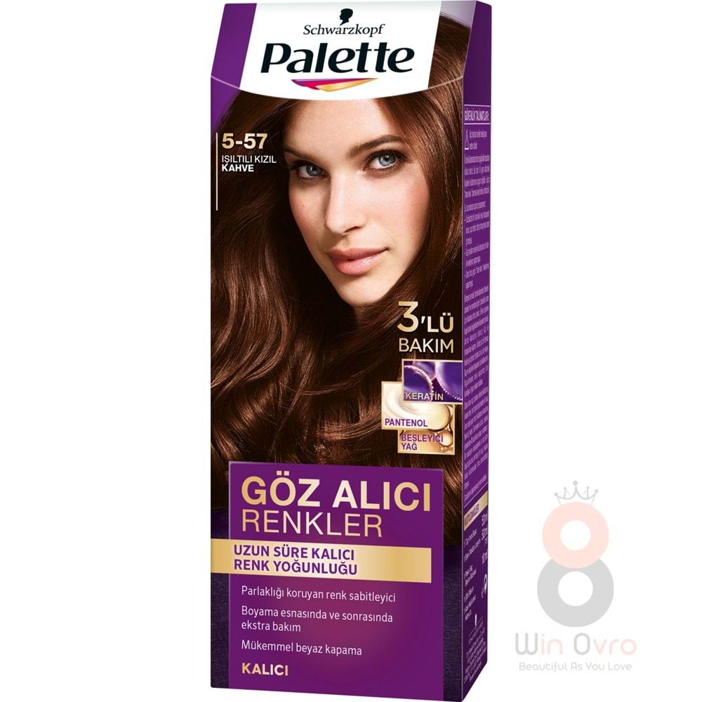 Palette Göz Alıcı Renkler Saç Boyası 5-57 Işıltılı Kızıl Kahve