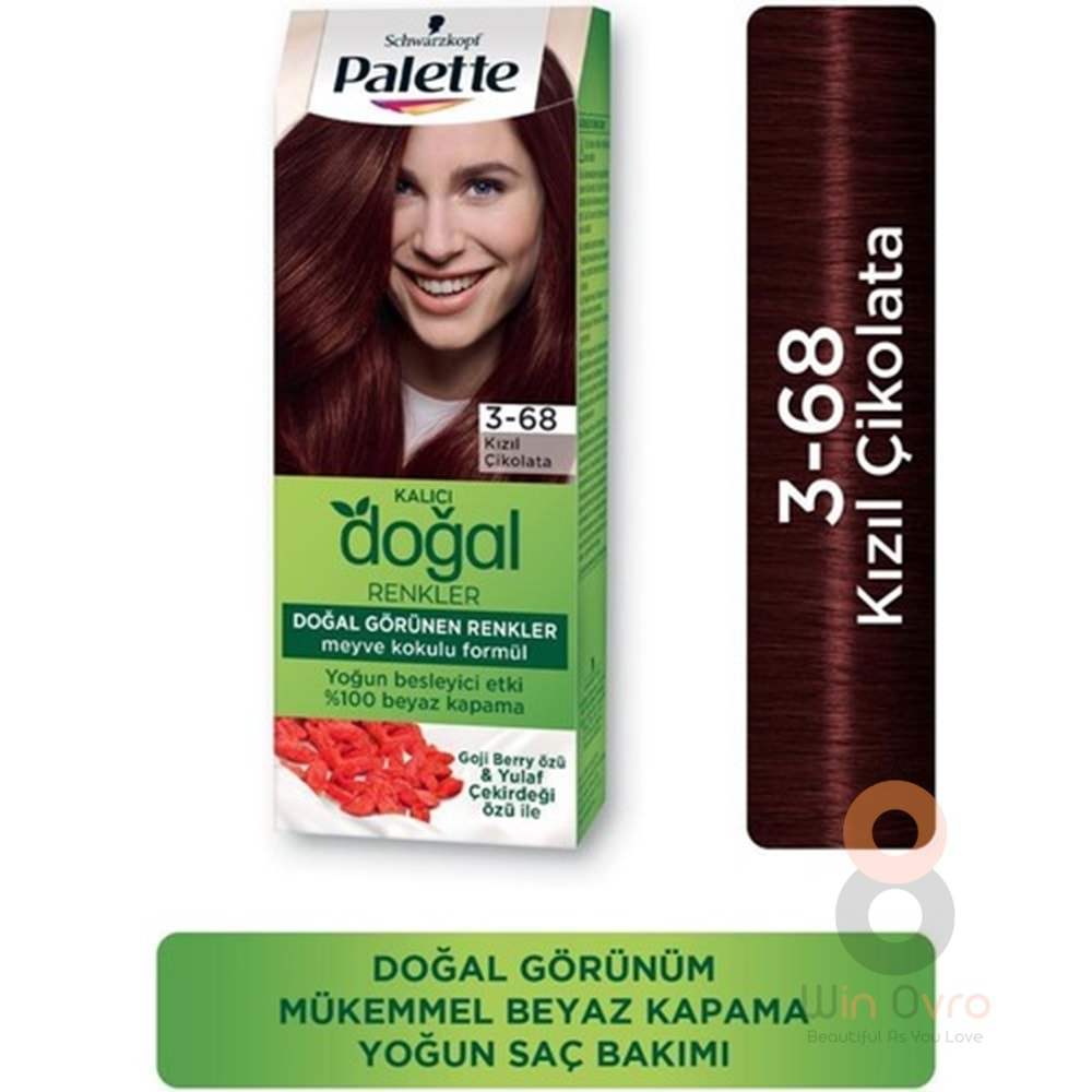 Palette Kalıcı Doğal Renkler Saç Boyası 3-68 Kızıl Çikolata