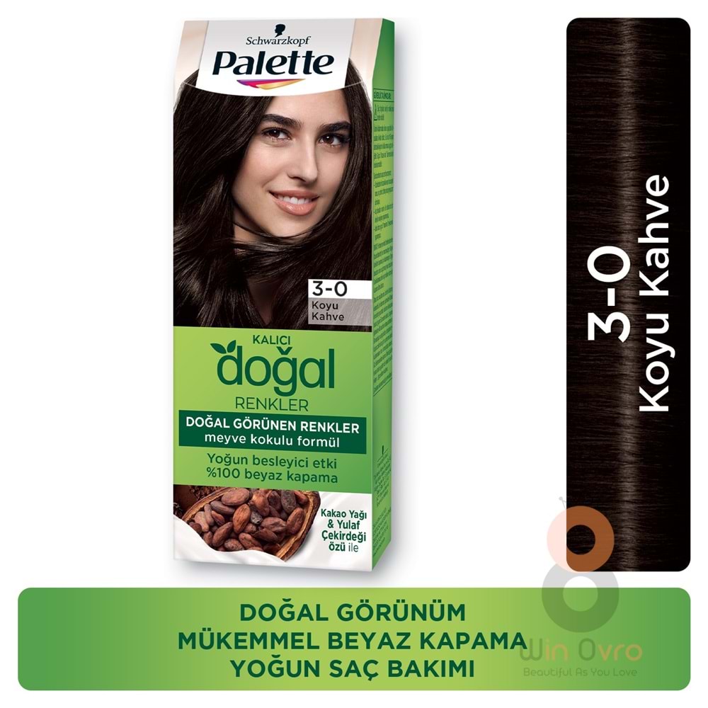 Palette Kalıcı Doğal Renkler Koyu Kahve 3-0