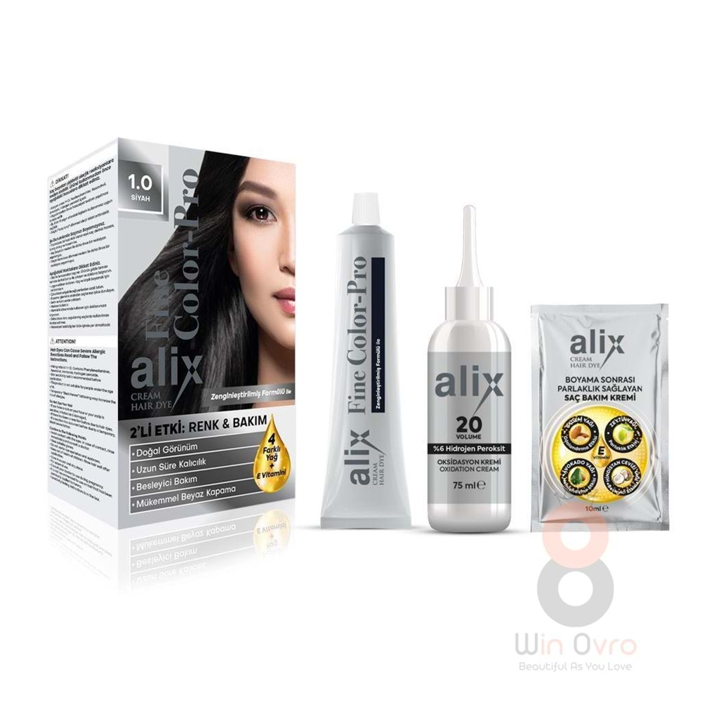 Alix Saç Boyası 1.0 Siyah 50 ml.
