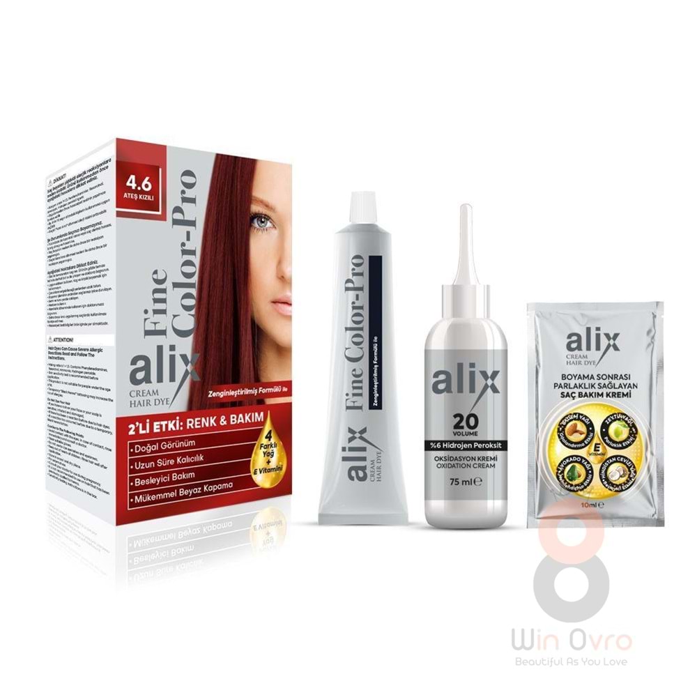 Alix Saç Boyası 4.6 Ateş Kızılı 50 ml