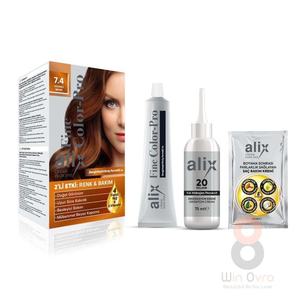 Alix Saç Boyası 7.4 Gizemli Bakır 50 ml