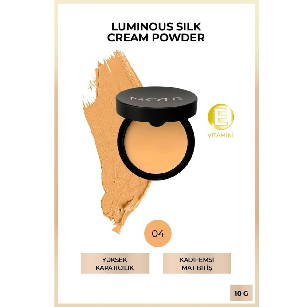 Note Luminous Silk Cream Powder Patakrem 04 Sand