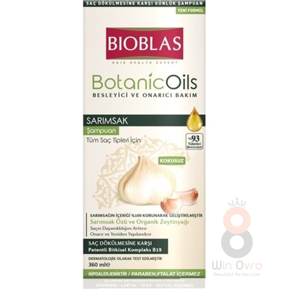 Bioblas Botanicoils Besleyici ve Onarıcı Sarımsak Şampuan 360 ml