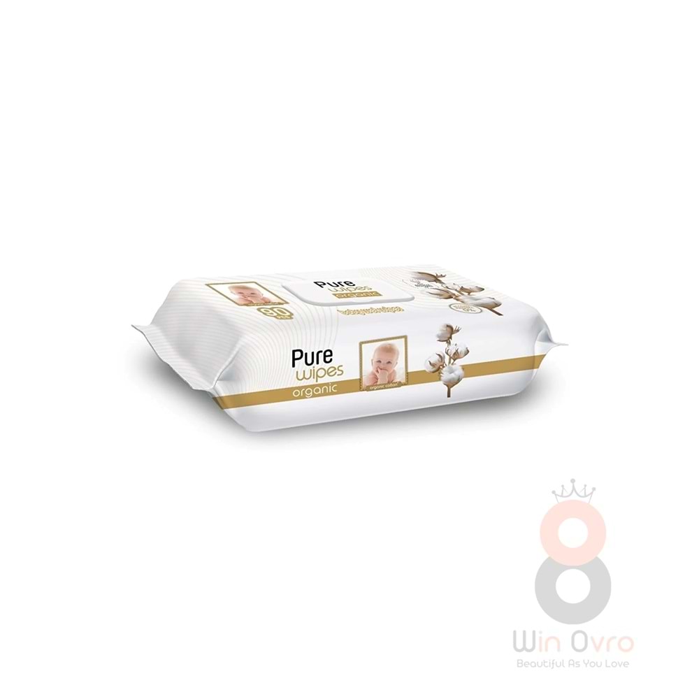 Pure Baby Organik Pamuklu Islak Havlu 90 Yaprak