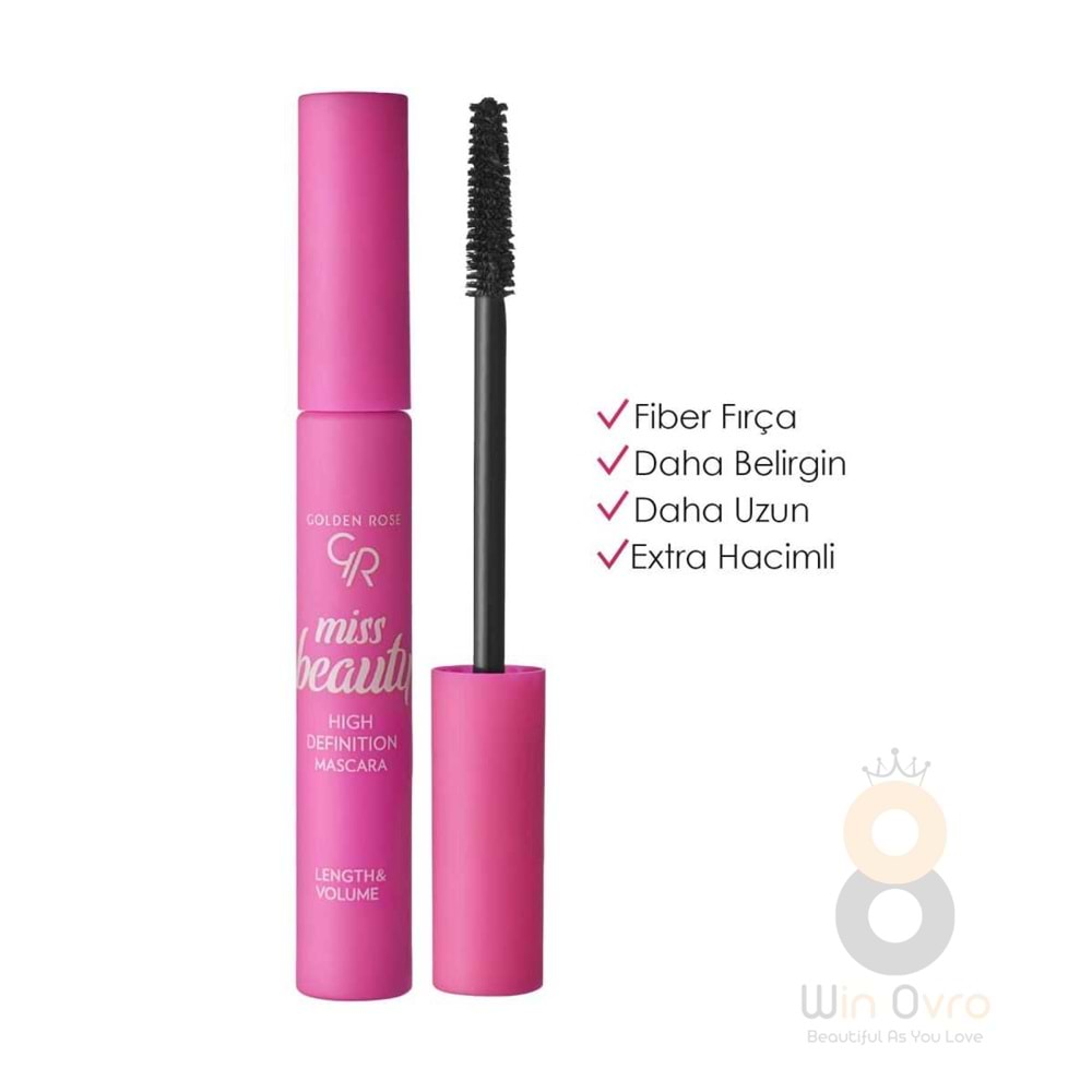 Golden Rose Miss Beauty High Definition Mascara-Black-Hacim Veren Maskara