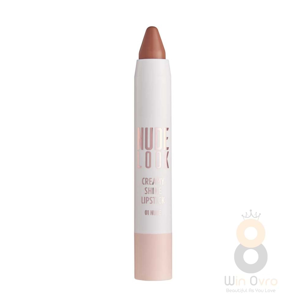 Golden Rose Nude Look Creamy Shine Lipstick-01 Nude-Kalem Ruj