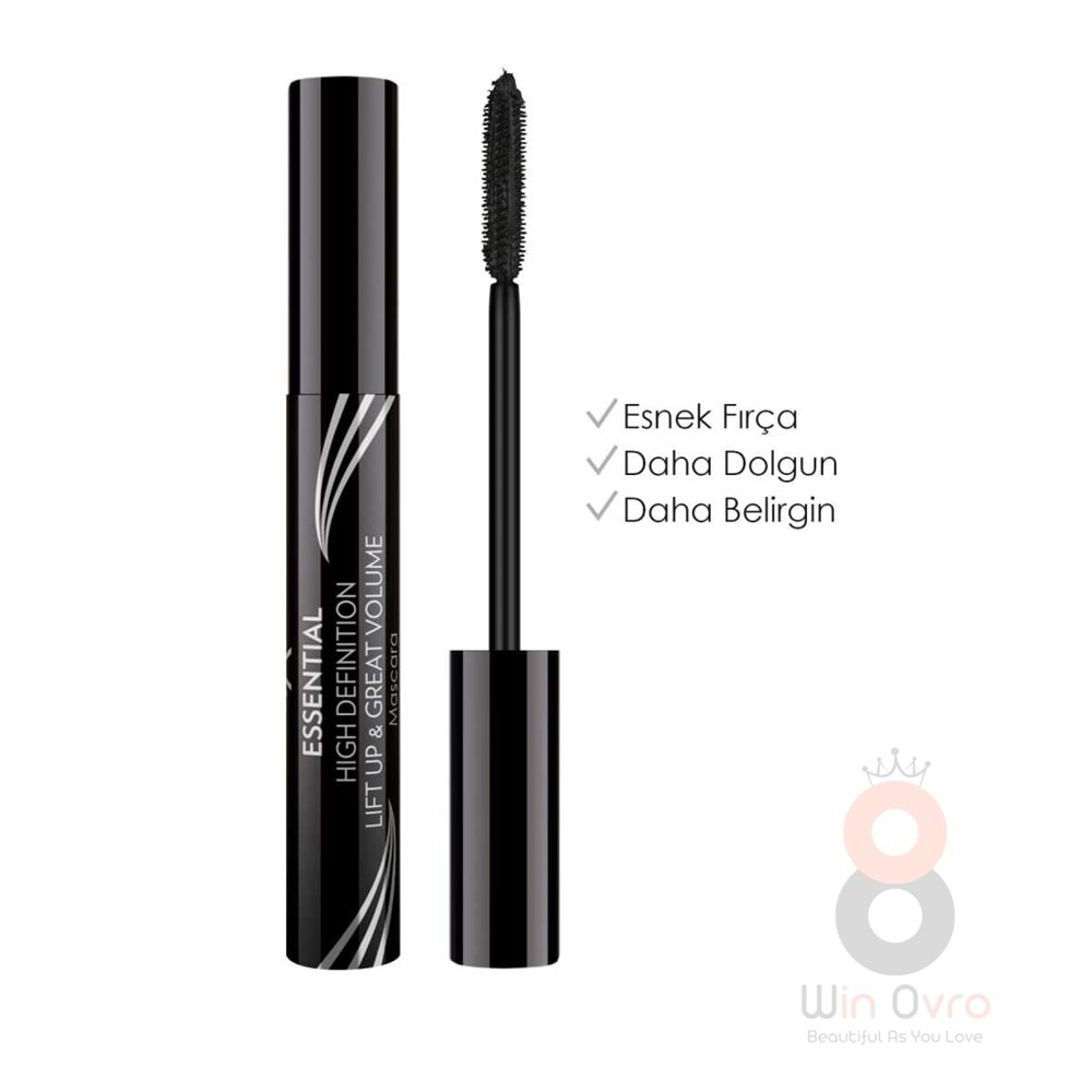 Golden Rose Essential High Definition&Liftup&Great Volume Mascara-Black-Hacim Veren Maskara