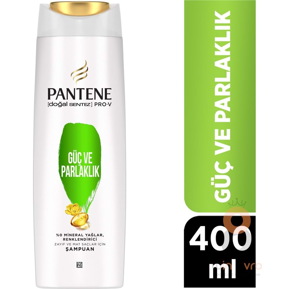 Pantene Pantene Pro-V Güç Ve Parlaklık Şampuanı, Cansız Saçlar Için