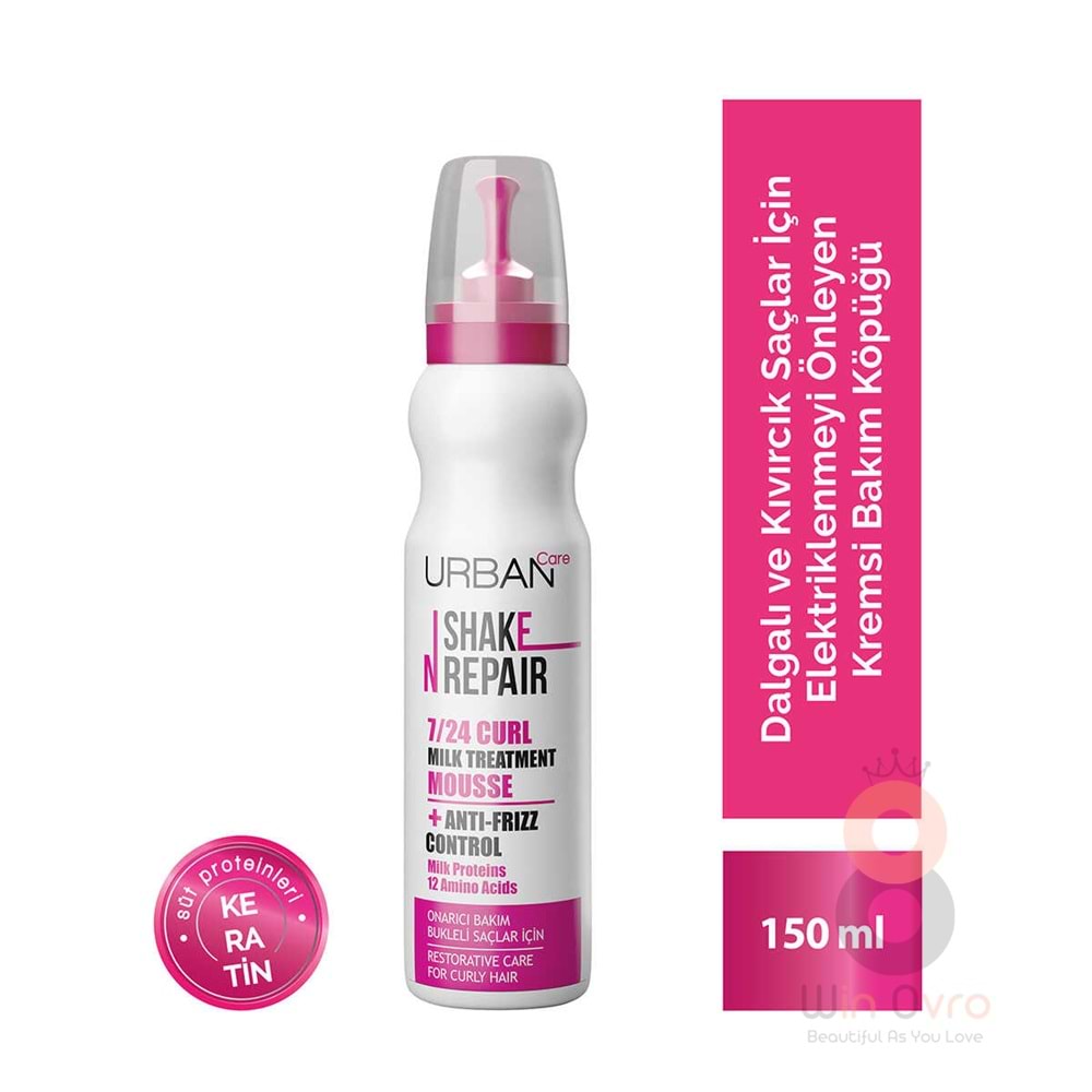 Urban Care Shake N Repair 7/24 Bukleli Saçlar İçin Onarıcı Saç Bakım Köpüğü