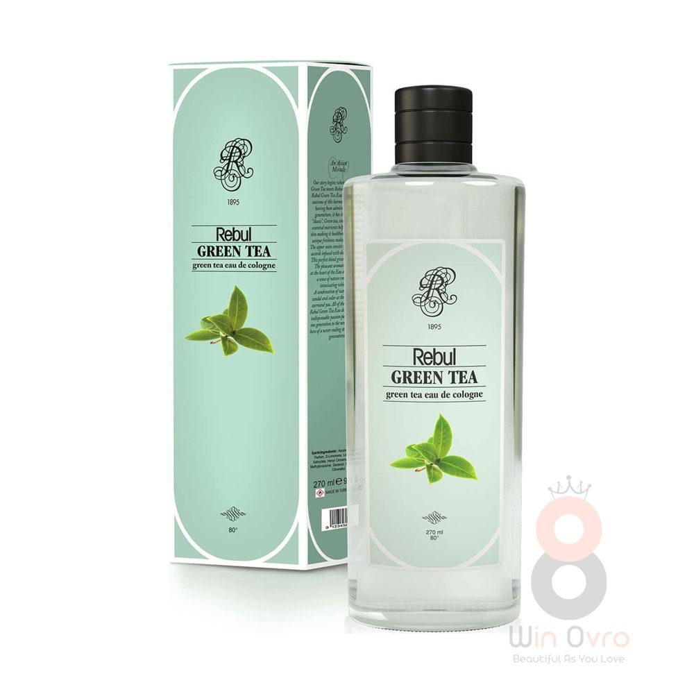 Rebul Green Tea - Yeşil Çay Kokulu Kolonya 270 Ml (Cam Şişe)