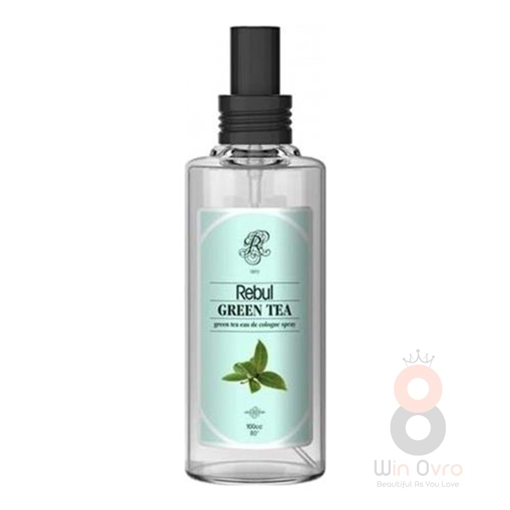 Rebul Green Tea - Yeşil Çay Kokulu Kolonya 100 Ml (Cam Şişe) Spreyli