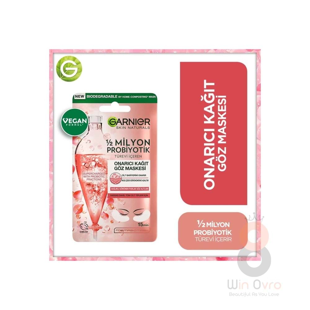 Garnier 1/2 Milyon Probiyotik Türevi Içeren Onarıcı Kağıt Göz Maskesi
