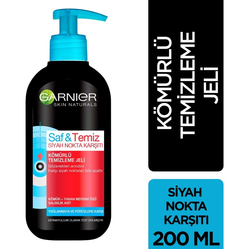 Garnier Saf & Temiz Siyah Nokta Karşıtı Kömürlü Temizleme Jeli 200 ml