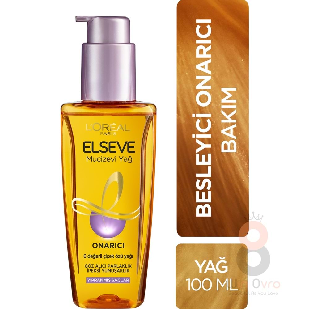 Loreal Paris Elseve Yıpranmış Saçlar için Onarıcı Mucizevi Saç Bakım Yağı 100 Ml