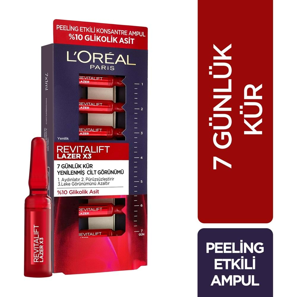 Loreal Paris Revitalift Lazer X3 7 Günlük Kür Peeling Etkili Ampul