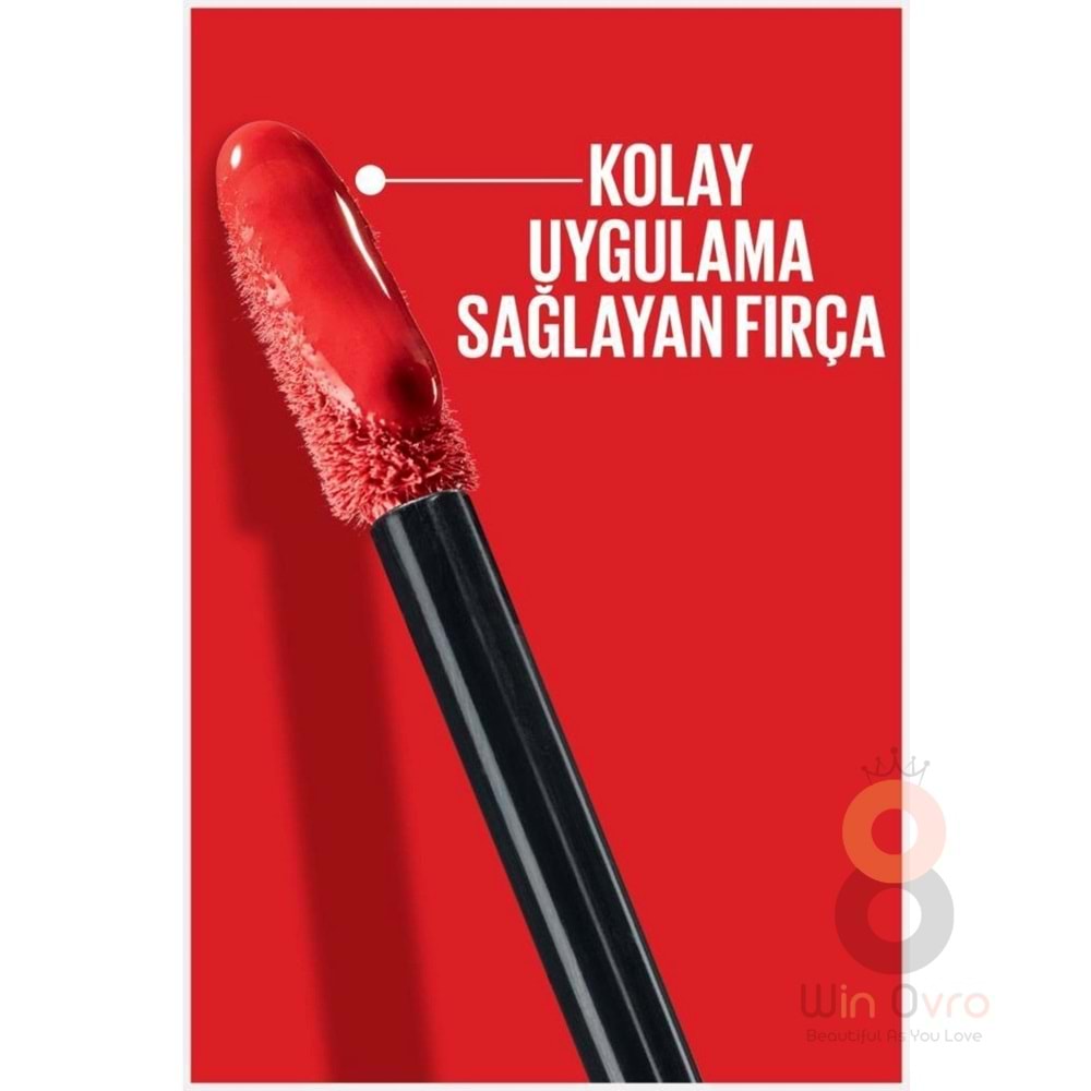 Maybelline New York Super Stay Vinyl Ink Uzun Süre Kalıcı Likit Parlak Ruj 50 Wicked