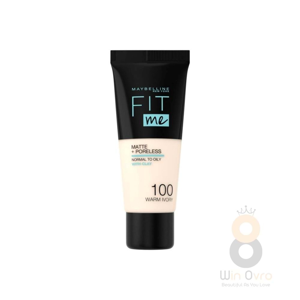 Maybelline New York Fit Me Matte Poreless Fondöten - 100 Warm Ivory