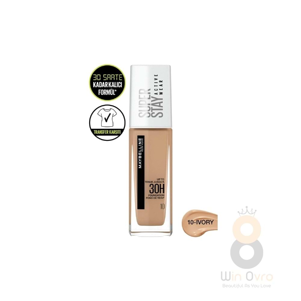 Maybelline New York Super Stay 24h Fondöten 10 Ivory