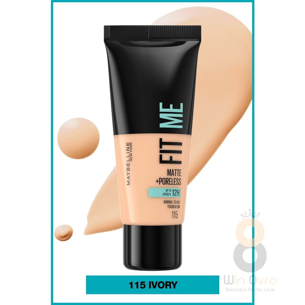 Maybelline New York Fit Me Matte+poreless Fondöten - 115 Ivory