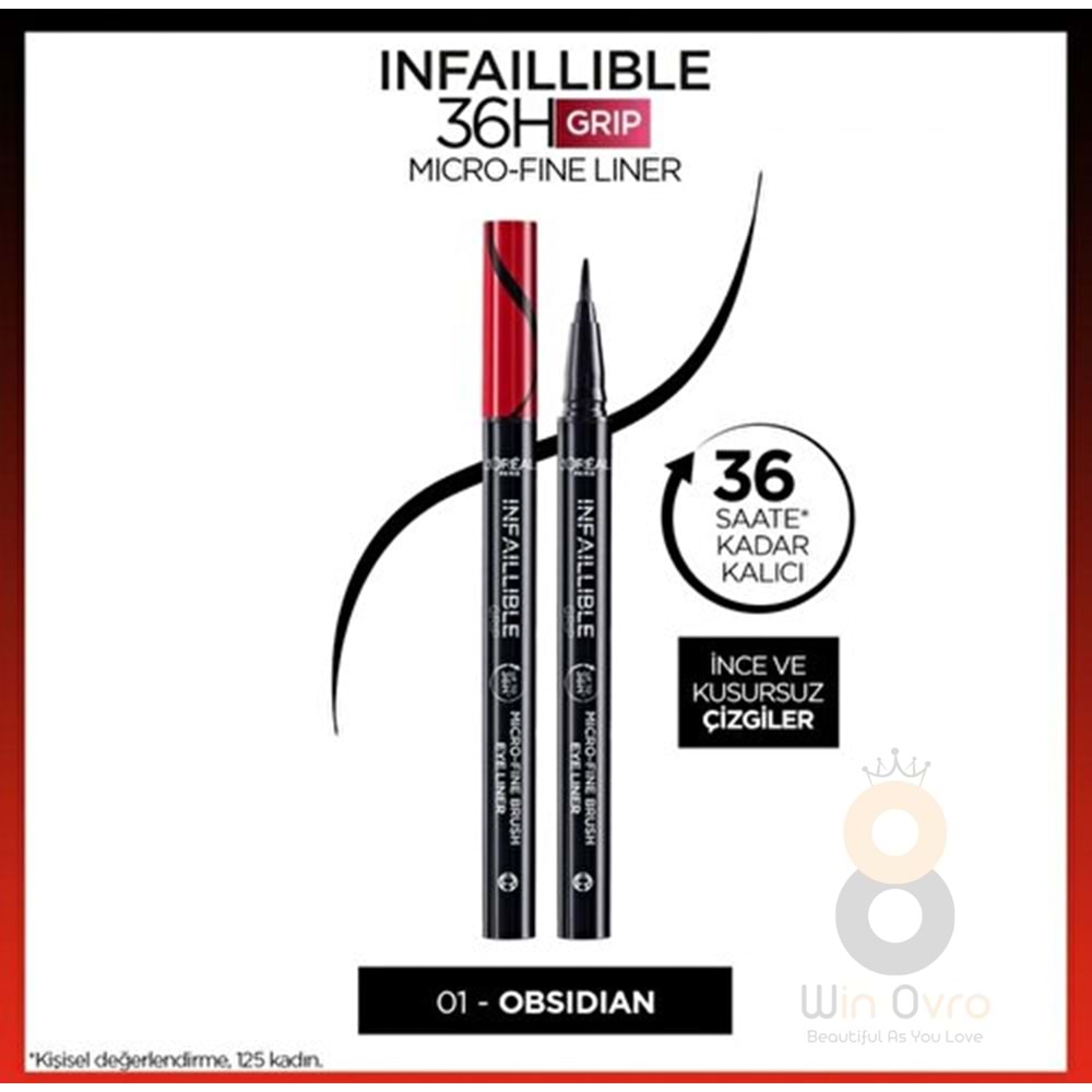 Loreal Paris Infaillible 36H Grip Micro Fine Eyeliner 01 Obsidian - Siyah