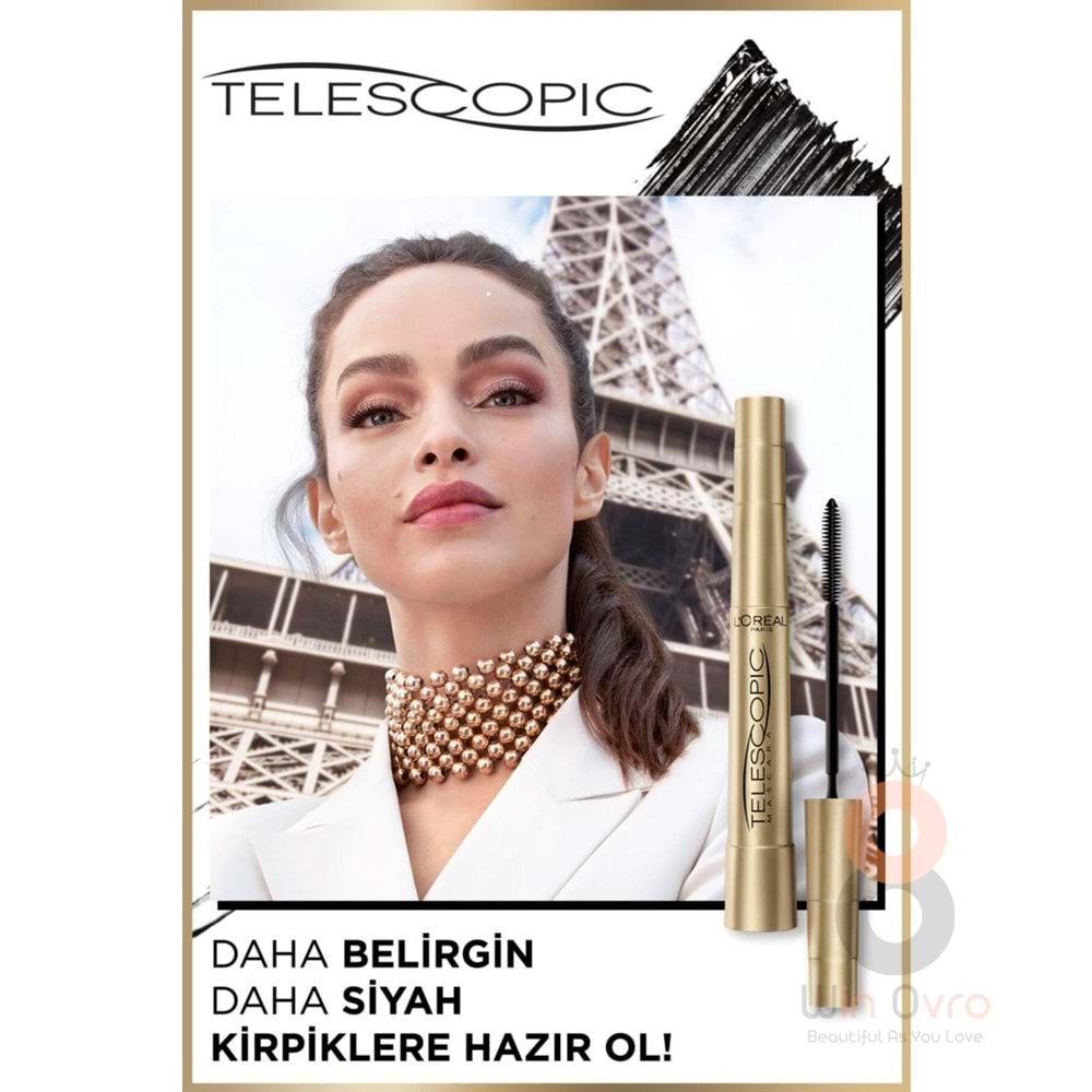 Loreal Paris Maskara Telescopic Gold Black Siyah