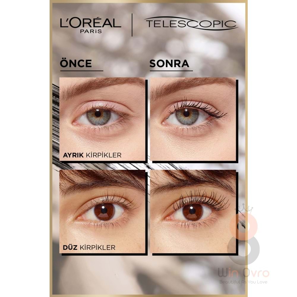 Loreal Paris Maskara Telescopic Gold Black Siyah