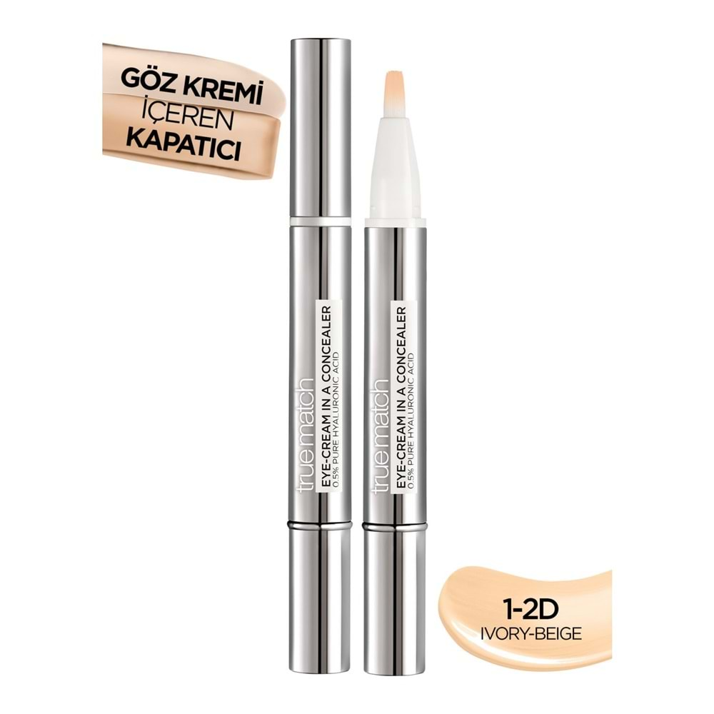 Loreal Paris True Match Kapatıcı Göz Kremi İçeren Kapatıcı (2'si 1 Arada)