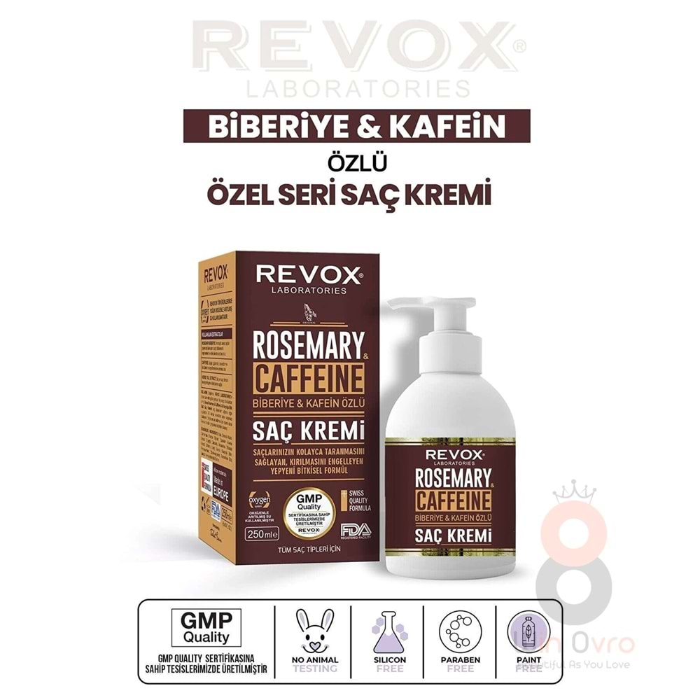 Revox Biberiye Ve Caffein Özlü Saç Kremi Yumuşak Ve Kolay Taranan Saçlar Için 250ml