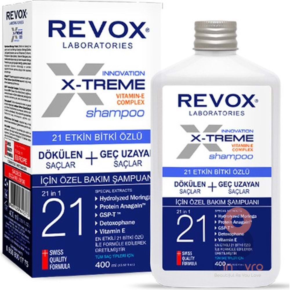 Revox X-Treme 21 Etkin Bitki Özlü Şampuan 400 ml