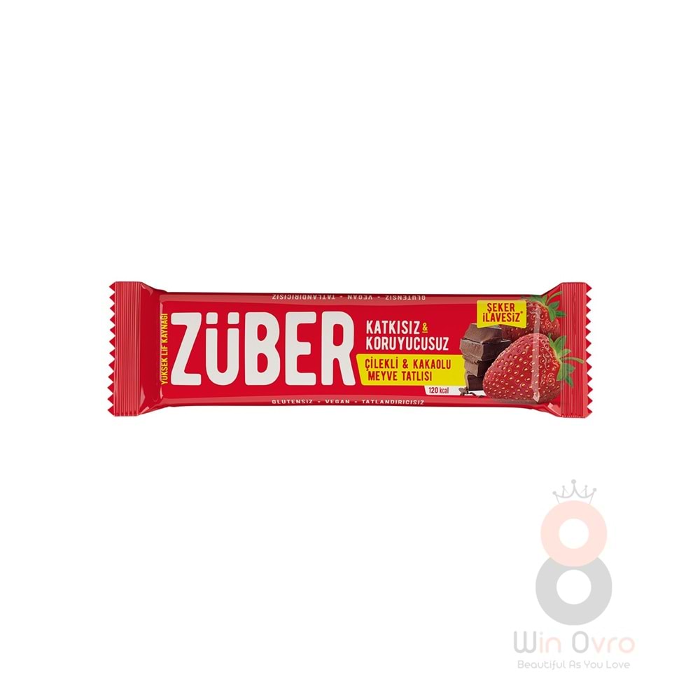 Züber Çilekli Ve Kakaolu Doğal Meyve Tatlısı 40 gr