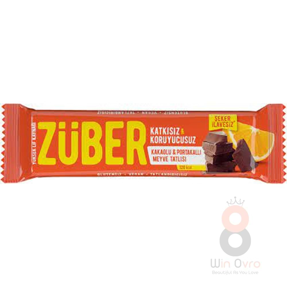 Züber Kakaolu Portakallı Meyve Bar 40 Gr