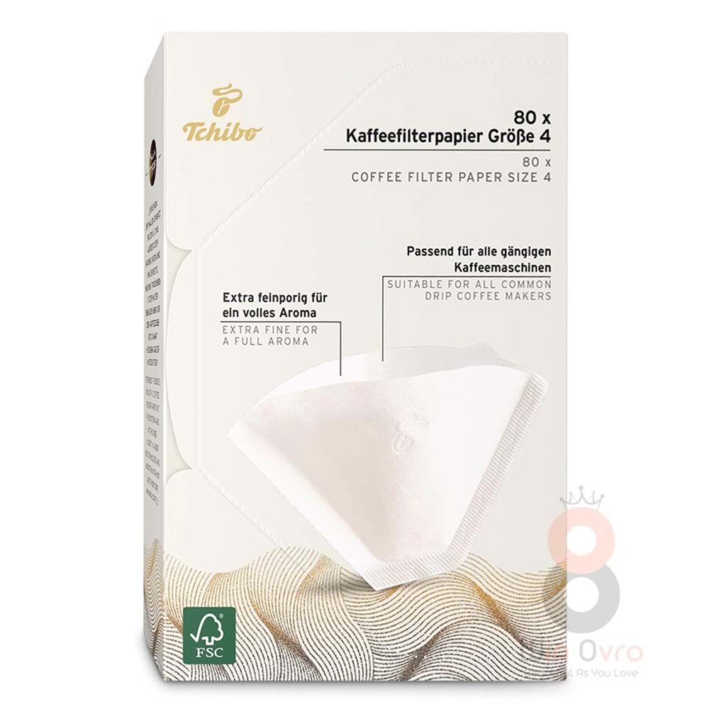 Tchibo Filtre Kahve Kağıdı, Boyut 4, 80 adet