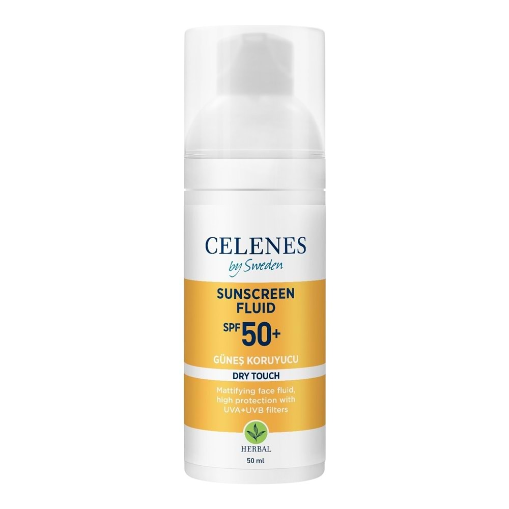 Celenes Dry Touch Yüksek Korumalı Fluid 50 Spf Güneş Koruyucu Yüz ve Dekolte Bölgesi