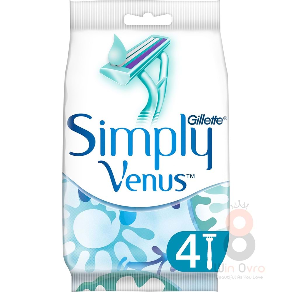 Gillette Simply Venus 2 Kullan At Kadın Tıraş Bıçağı 4'lü